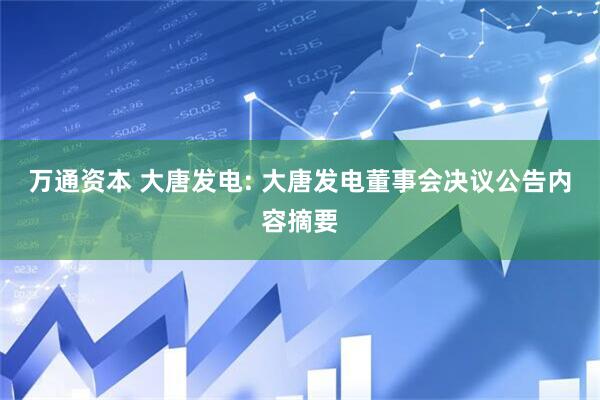 万通资本 大唐发电: 大唐发电董事会决议公告内容摘要