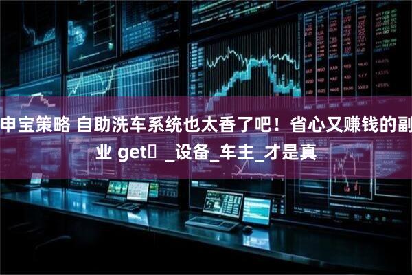 申宝策略 自助洗车系统也太香了吧！省心又赚钱的副业 get✓_设备_车主_才是真