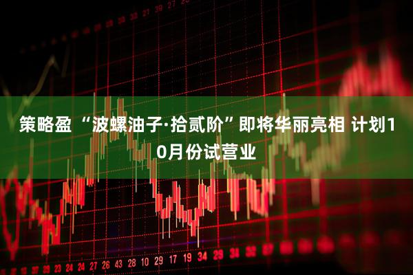 策略盈 “波螺油子·拾贰阶”即将华丽亮相 计划10月份试营业