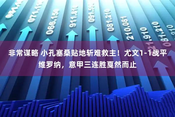 非常谋略 小孔塞桑贴地斩难救主！尤文1-1战平维罗纳，意甲三连胜戛然而止